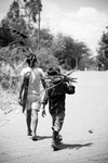 Boys gathering wood in Nicaragua